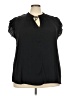 Olivia Grey Black Short Sleeve Blouse Size 3X - photo 1