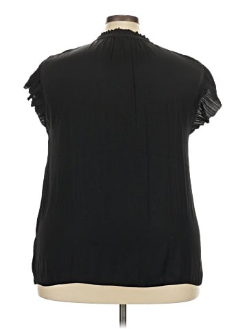 Olivia Grey Short Sleeve Blouse (view 2)