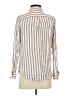 Isabel Maternity 100% Rayon Stripes Brown Long Sleeve Blouse Size S - photo 2