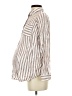 Isabel Maternity 100% Rayon Stripes Brown Long Sleeve Blouse Size S - photo 5