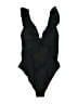 Unbranded Solid Black One Piece Swimsuit Size L (estimated) - photo 2