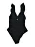 Unbranded Solid Black One Piece Swimsuit Size L (estimated) - photo 1