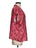 Neiman Marcus Paisley Pink Short Sleeve Blouse Size S - photo 4