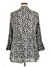 Eyeshadow 100% Rayon Animal Print Black 3/4 Sleeve Blouse Size 0X (estimated) - photo 2