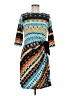 Assorted Brands Print Blue Casual Dress Size M - photo 1