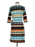 Assorted Brands Print Blue Casual Dress Size M - photo 2