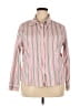 Westbound Stripes Pink Long Sleeve Button-Down Shirt Size 20W - photo 1
