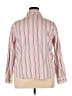 Westbound Stripes Pink Long Sleeve Button-Down Shirt Size 20W - photo 2