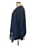 Socialite 100% Polyester Stars Blue Long Sleeve Blouse Size XL - photo 5