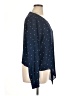 Socialite 100% Polyester Stars Blue Long Sleeve Blouse Size XL - photo 4