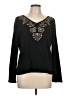 North Style Black Long Sleeve Blouse Size L - photo 1