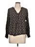Alexander Jordan 100% Rayon Floral Black Long Sleeve Blouse Size L - photo 1