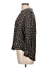Alexander Jordan 100% Rayon Floral Black Long Sleeve Blouse Size L - photo 5