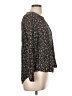 Alexander Jordan 100% Rayon Floral Black Long Sleeve Blouse Size L - photo 4