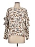 Sanctuary 100% Viscose Ivory Long Sleeve Blouse Size L - photo 1