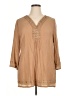 Krazy Kat Tan 3/4 Sleeve Blouse Size XL - photo 1
