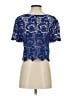 Express 100% Cotton Blue Short Sleeve Top Size S - photo 2