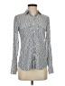 Express Print Blue Long Sleeve Blouse Size XS - photo 1