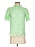 J.Crew 100% Polyester Green Short Sleeve Blouse Size XS - photo 1