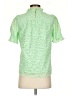 J.Crew 100% Polyester Green Short Sleeve Blouse Size XS - photo 2