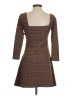 Free People Tweed Brown Casual Dress Size 4 - photo 2