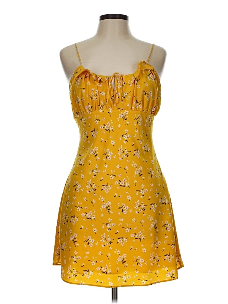 Pre-owned Cotton Candy La Cocktail Dress In Yellow