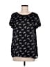 Forever 21 100% Polyester Black Short Sleeve Blouse Size L - photo 1