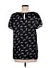 Forever 21 100% Polyester Black Short Sleeve Blouse Size L - photo 2