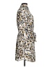 The Limited 100% Polyester Animal Print Gold White Cocktail Dress Size 6 - photo 4
