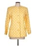 Carolina Herrera 100% Silk Print Yellow Silk Blazer Size L (estimated) - photo 1