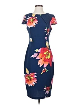 jax cocktail dresses JAX Asymmetrical Neck Sleeveless Midi Cocktail Dress Color Black/Gray Size 8