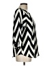 Everly 100% Polyester Chevron-herringbone Silver 3/4 Sleeve Blouse Size L - photo 4
