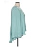 Jennifer Lopez 100% Polyester Teal Long Sleeve Blouse Size XL - photo 4