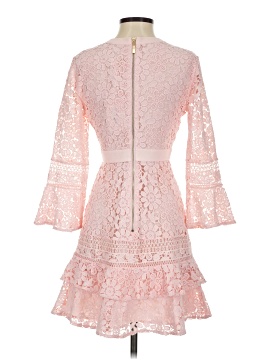 open lace back dress Ted Baker Jjojjo Floral Ruffled Mini Dress in Pink main image 0