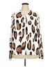 Unbranded Animal Print Ivory Long Sleeve Blouse Size 3X - photo 1