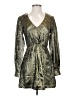 Lost + Wander 100% Polyester Metallic Green Cocktail Dress Size XS - photo 1