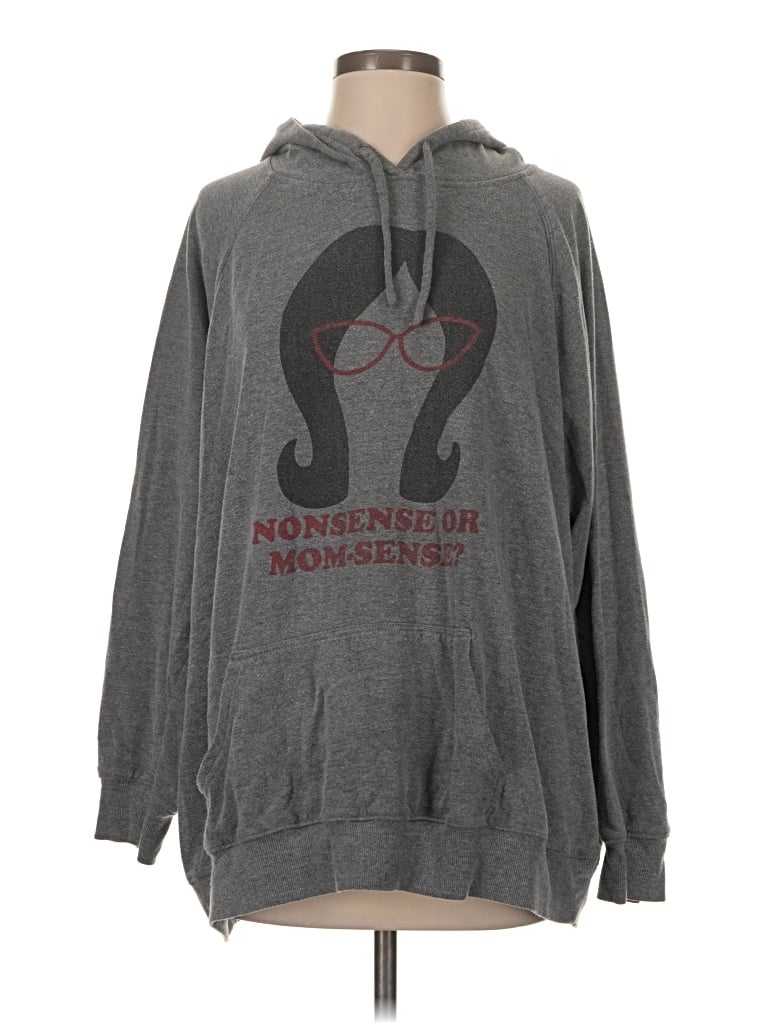 Pre-owned Assorted Brands Pullover Hoodie In Gray