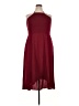 DB Studio Solid Burgundy Cocktail Dress Size 20 - photo 1