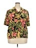 Pendleton 100% Polyester Tropical Yellow Short Sleeve Blouse Size 18 - photo 1