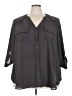 Torrid Gray 3/4 Sleeve Blouse Size 4X Plus (4) - photo 1
