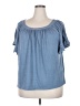 Max Studio Blue Short Sleeve Top Size 2X - photo 1