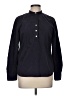 Lands' End Solid Black Long Sleeve Blouse Size M - photo 1