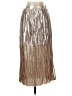 H&M 100% Polyester Metallic Silver Formal Skirt Size 4 - photo 1