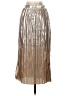 H&M 100% Polyester Metallic Silver Formal Skirt Size 4 - photo 2