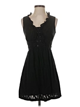 bebop black dress M slvls tweed button detail dress