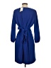 J.Crew 100% Polyester Solid Blue Cocktail Dress Size 4 - photo 2
