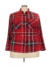 Eye Candy 100% Polyester Plaid Red 3/4 Sleeve Blouse Size 3X - photo 1