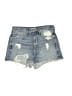 Good American Hearts Blue Denim Shorts Size 2 - photo 1
