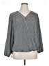 Max Studio 100% Polyester Houndstooth Gray Long Sleeve Blouse Size 1X - photo 1