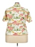 Swann 100% Polyester Tropical Ivory Short Sleeve Blouse Size 22 - photo 2